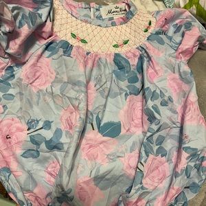 Smocked girls 6-12 month outfits